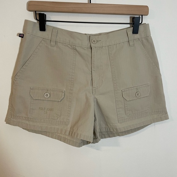 Polo Ralph Lauren Pants - Polo Jeans Co. Ralph Lauren Khaki Cotton Shorts Size 6 Y2K 90’s